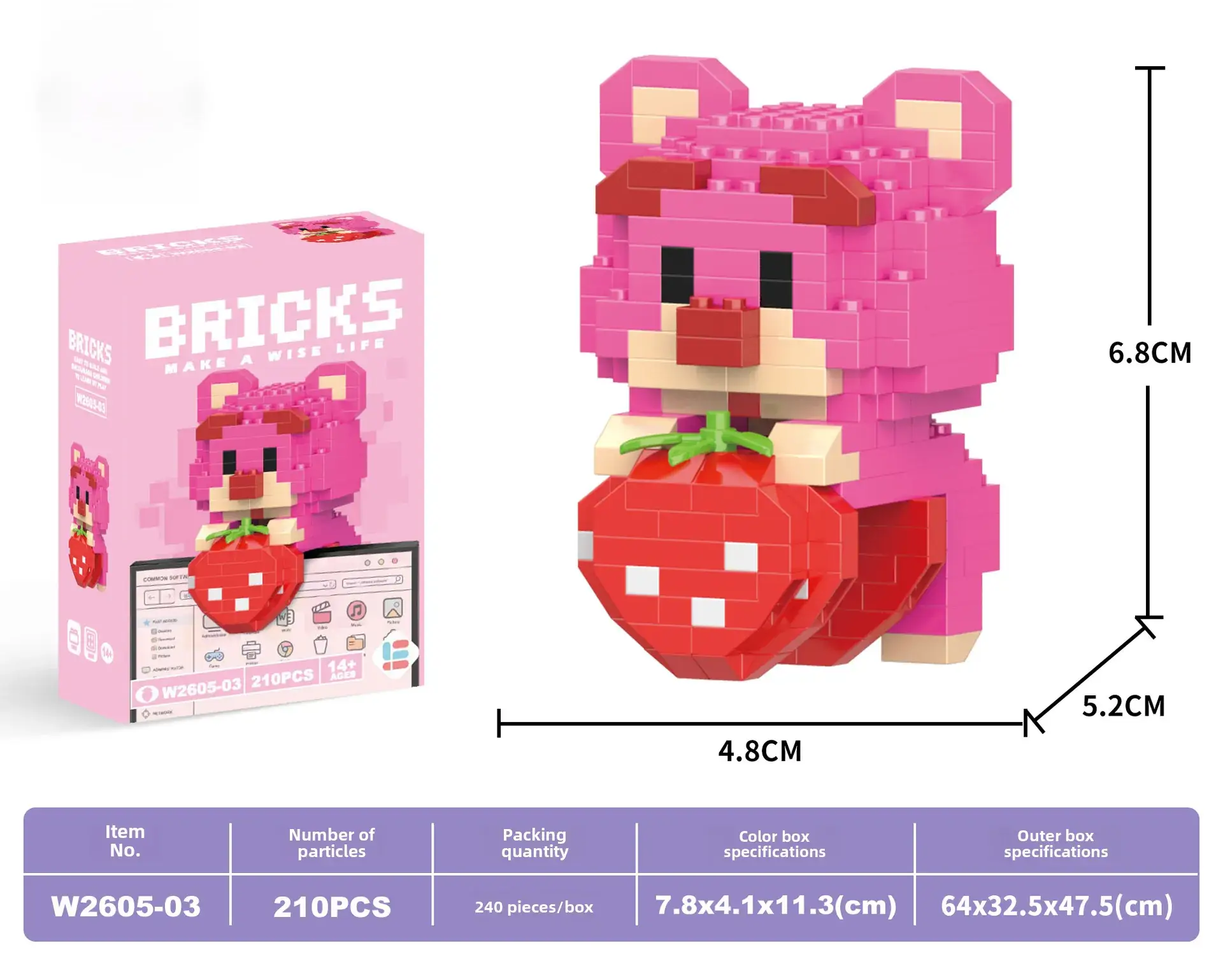 Cute Cartoon Puzzle Building Blocks for Kids