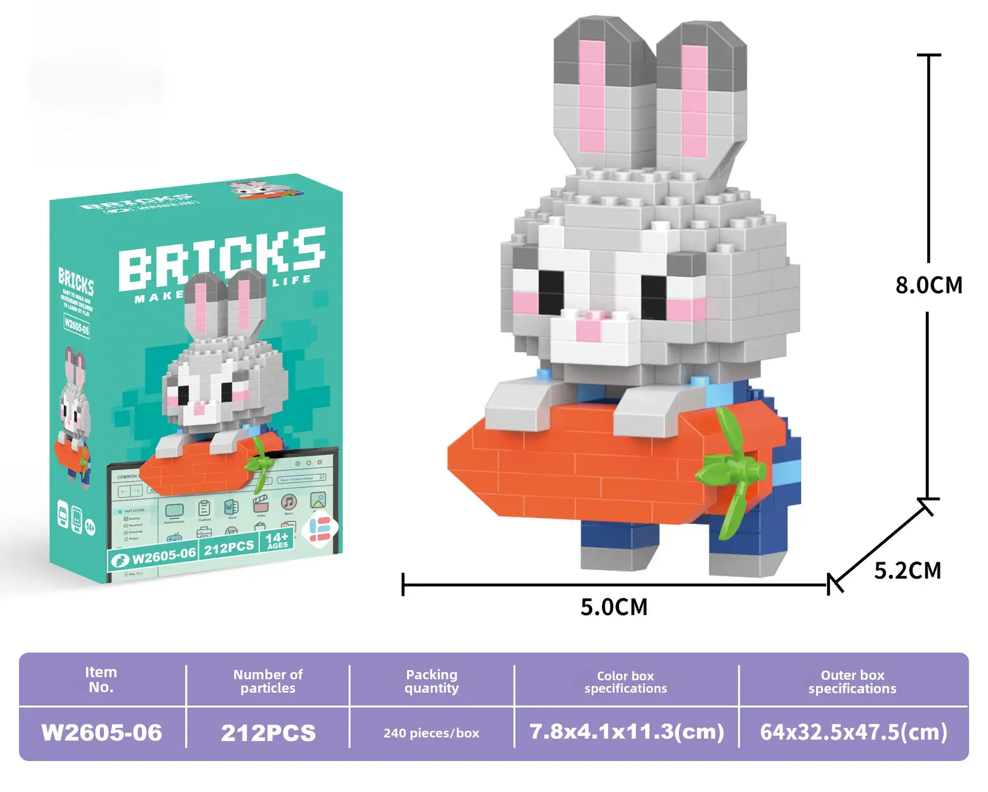 Cute Cartoon Puzzle Building Blocks for Kids