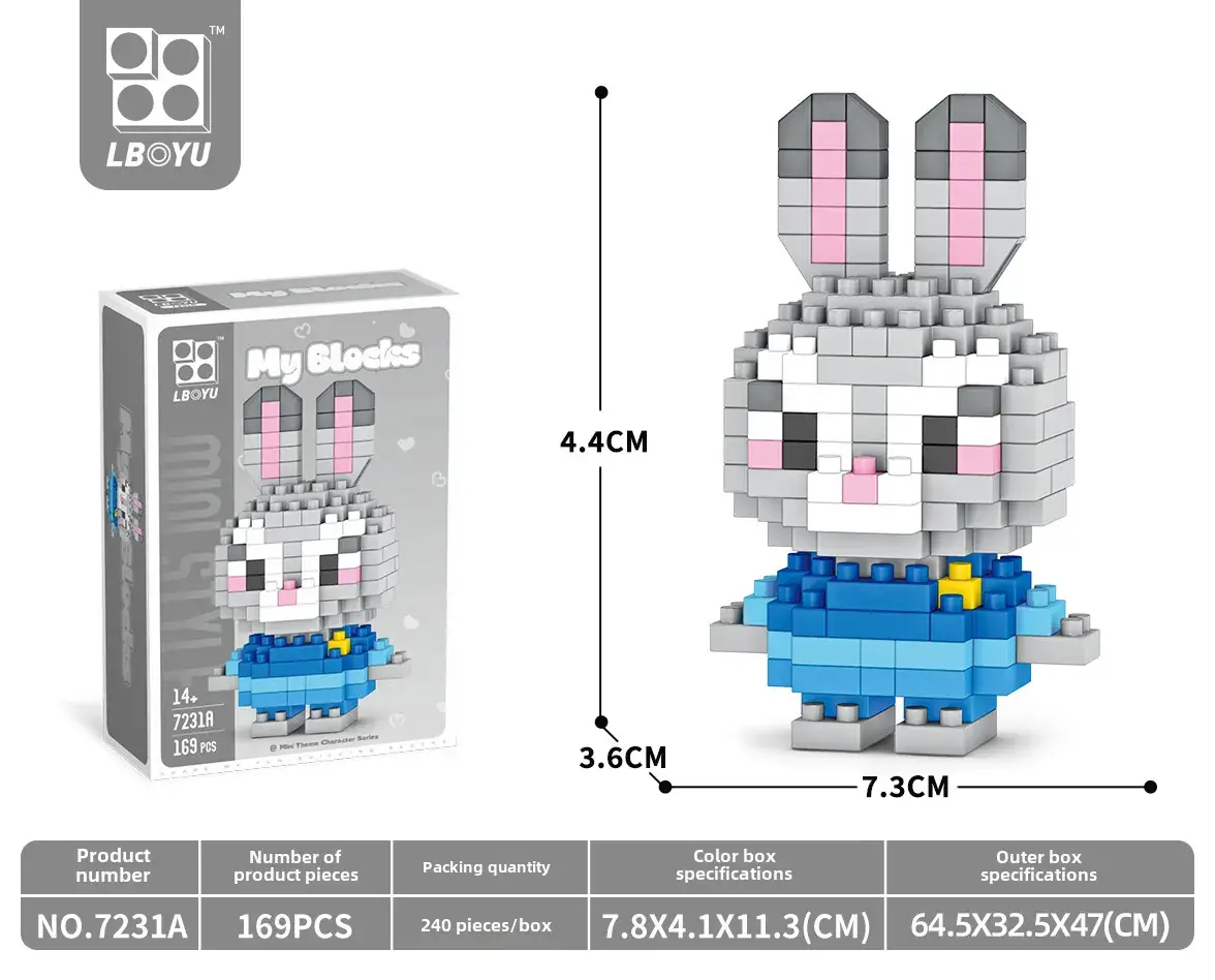 Cute Cartoon Puzzle Building Blocks for Kids