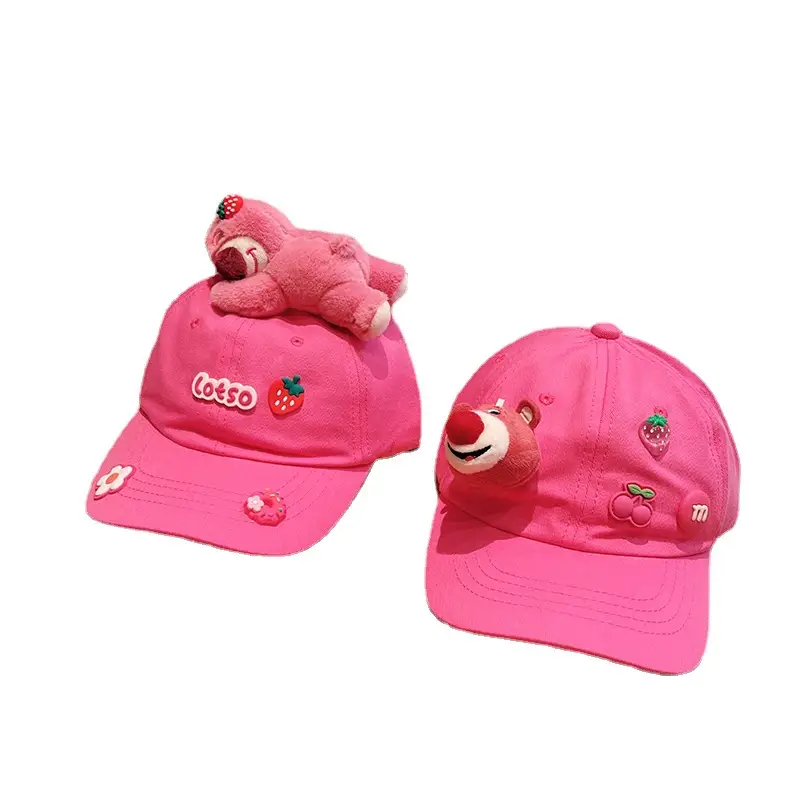 Pink Korean Style Bear Cap for Girls Boys - Image 13