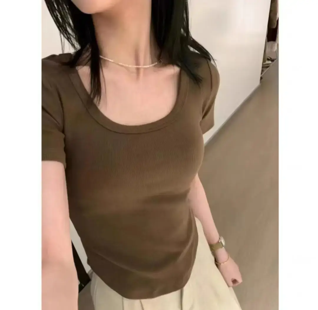 Women Black Tight Short Top Summer 2023 - Image 6