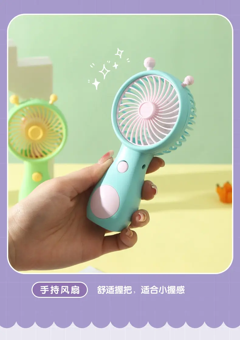 Cute snail handheld small fan mini student usb charging fan outdoor pocket small gift fan — feature 5