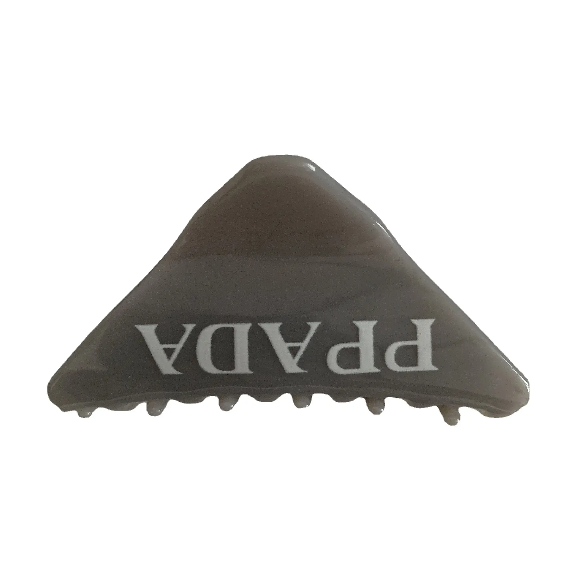 Women Letter Triangle Hair Clip Blue Medium Ponytail - Image 9