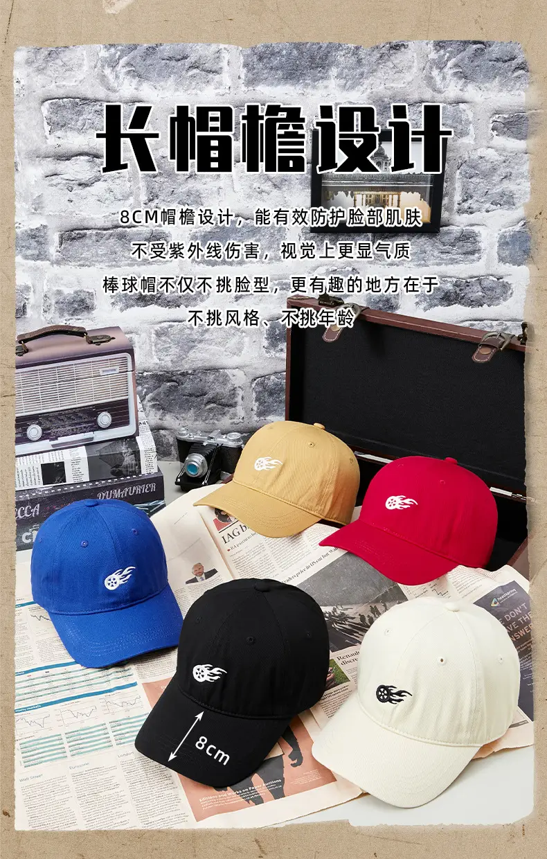 2025 Summer Cotton Ball Caps Women Men Trendy Embroidered — feature 11