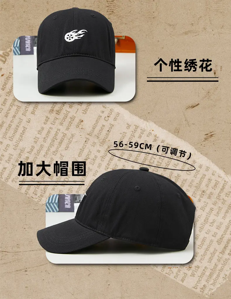 2025 Summer Cotton Ball Caps Women Men Trendy Embroidered — feature 3
