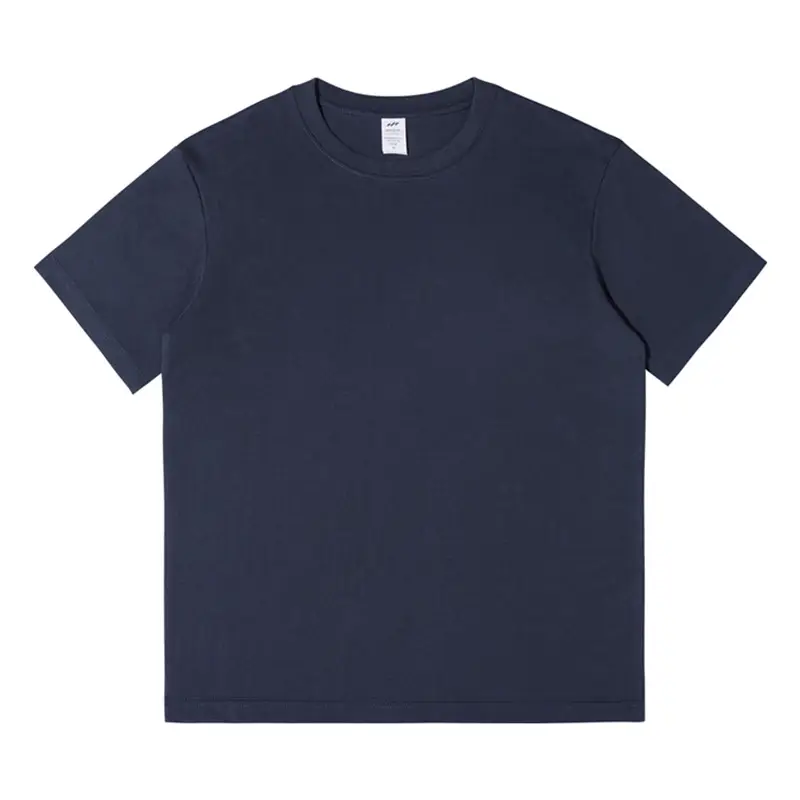 2025 Pure Cotton Navy Round Neck T-Shirt - Image 5