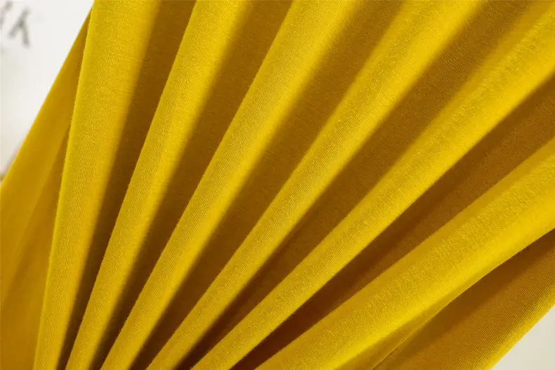 Women's Yellow Modal Muffel T-Shirt Half Sleeve — feature 12