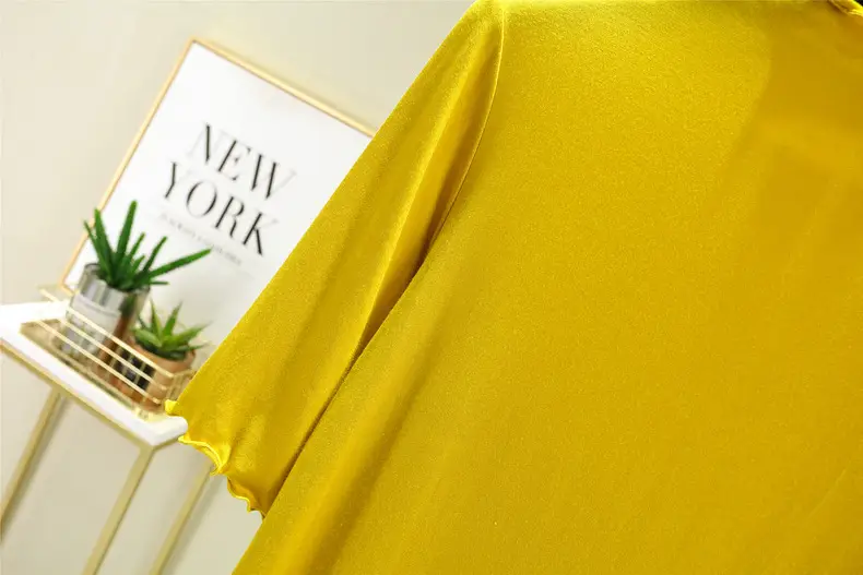 Women's Yellow Modal Muffel T-Shirt Half Sleeve — feature 17