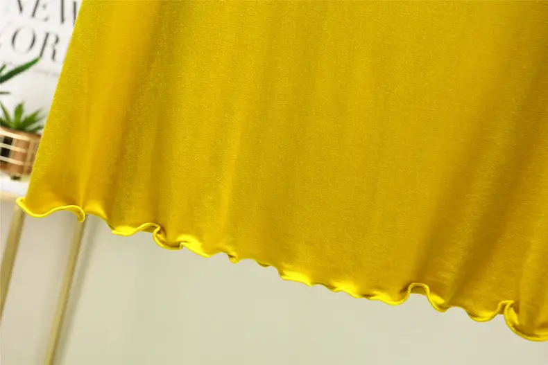 Women's Yellow Modal Muffel T-Shirt Half Sleeve — feature 19