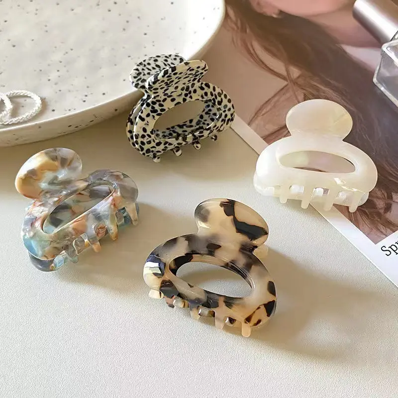 French Acetate Hairpin Retro Hawksbill Color Medium Hair Clip — feature 2