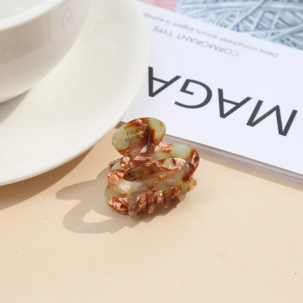 French Acetate Hairpin Retro Hawksbill Color Medium Hair Clip - Image 12