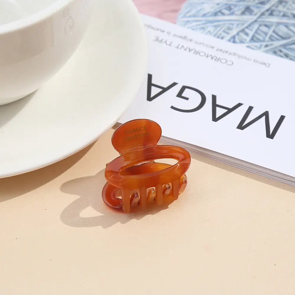 French Acetate Hairpin Retro Hawksbill Color Medium Hair Clip - Image 13