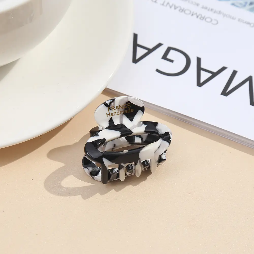 French Acetate Hairpin Retro Hawksbill Color Medium Hair Clip - Image 14