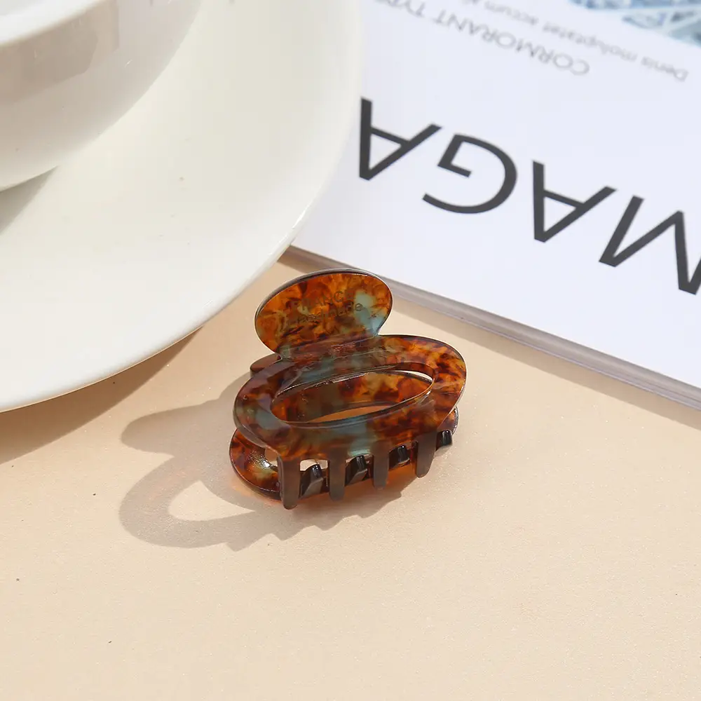 French Acetate Hairpin Retro Hawksbill Color Medium Hair Clip - Image 15