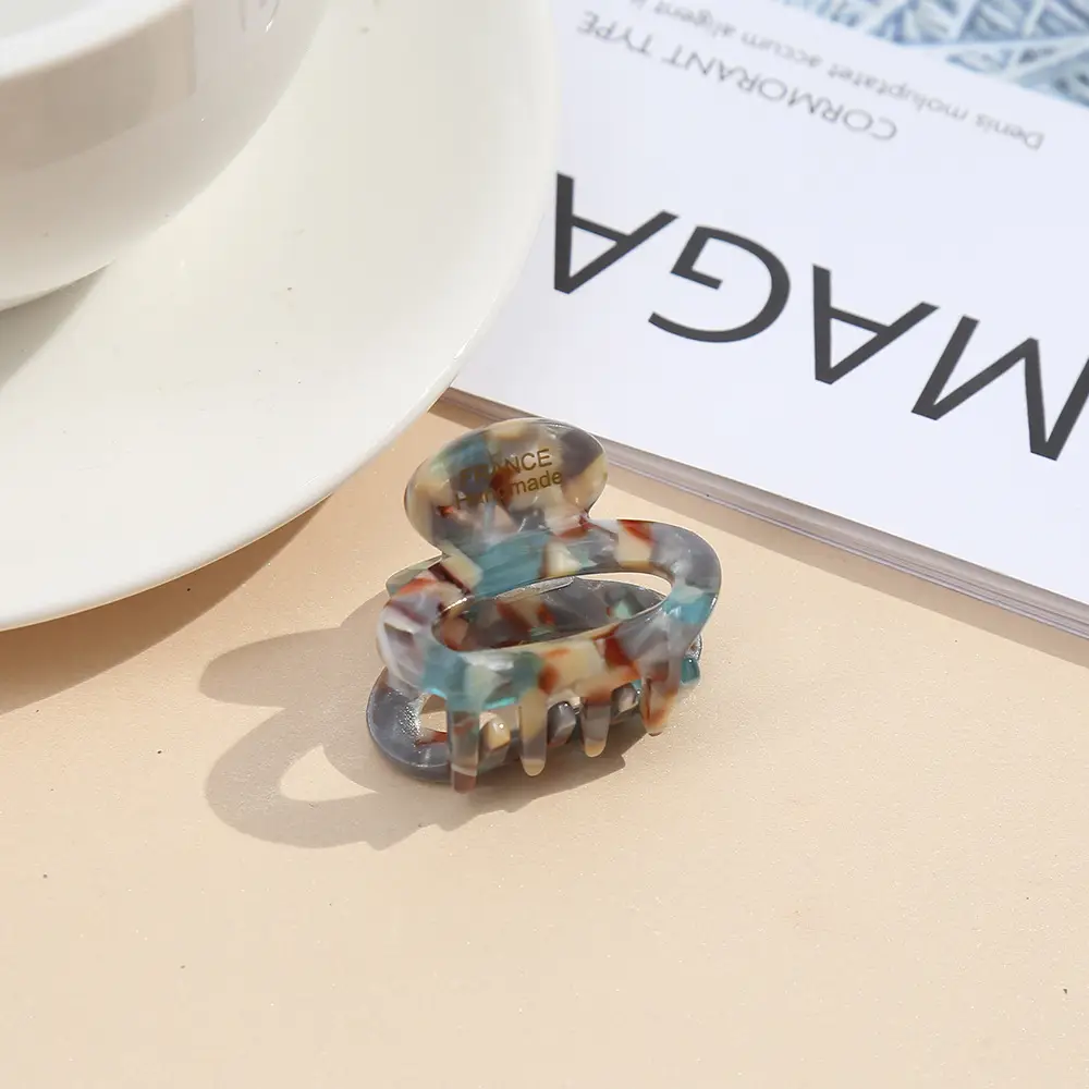 French Acetate Hairpin Retro Hawksbill Color Medium Hair Clip - Image 16