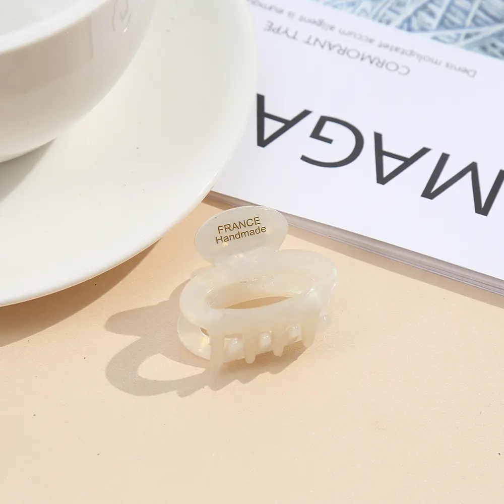 French Acetate Hairpin Retro Hawksbill Color Medium Hair Clip - Image 17