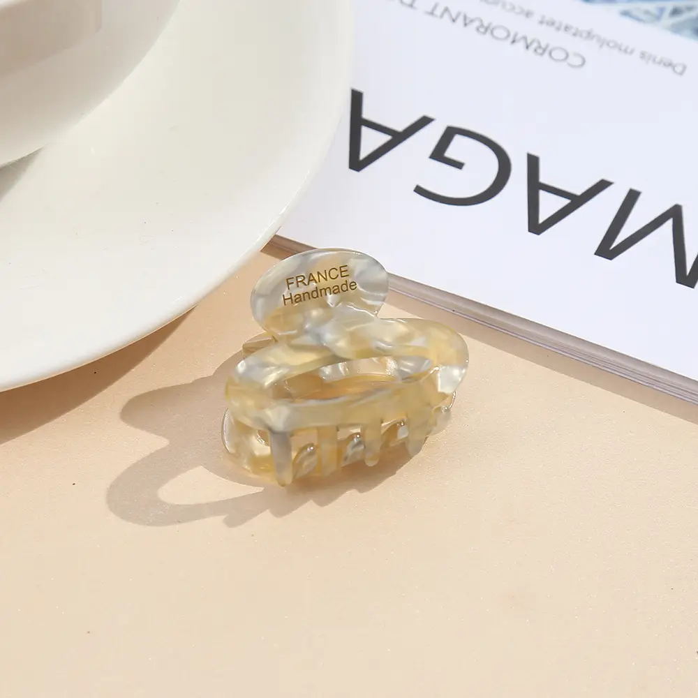 French Acetate Hairpin Retro Hawksbill Color Medium Hair Clip - Image 18