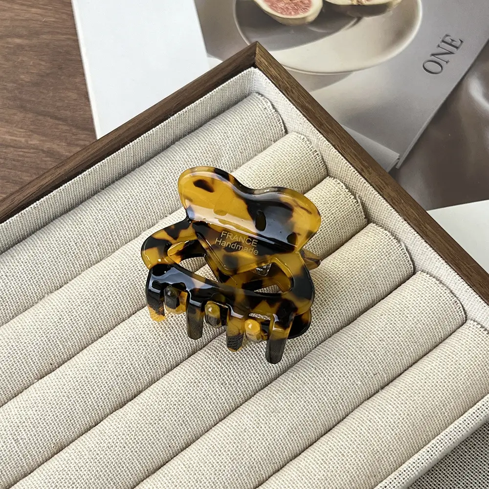 French Acetate Hairpin Retro Hawksbill Color Medium Hair Clip - Image 25
