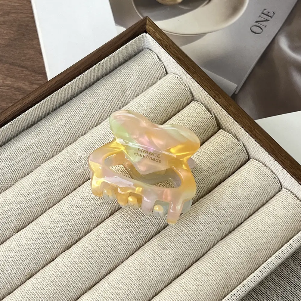 French Acetate Hairpin Retro Hawksbill Color Medium Hair Clip - Image 26