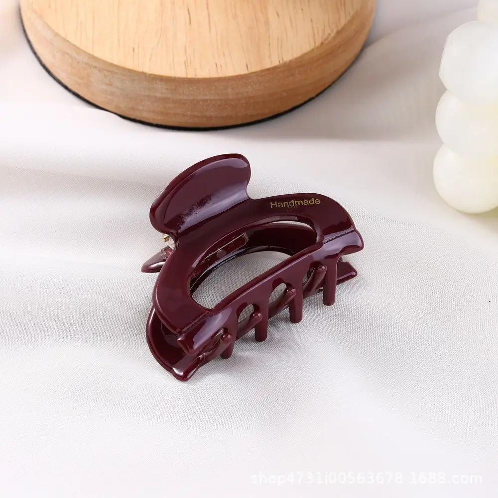 French Acetate Hairpin Retro Hawksbill Color Medium Hair Clip - Image 32