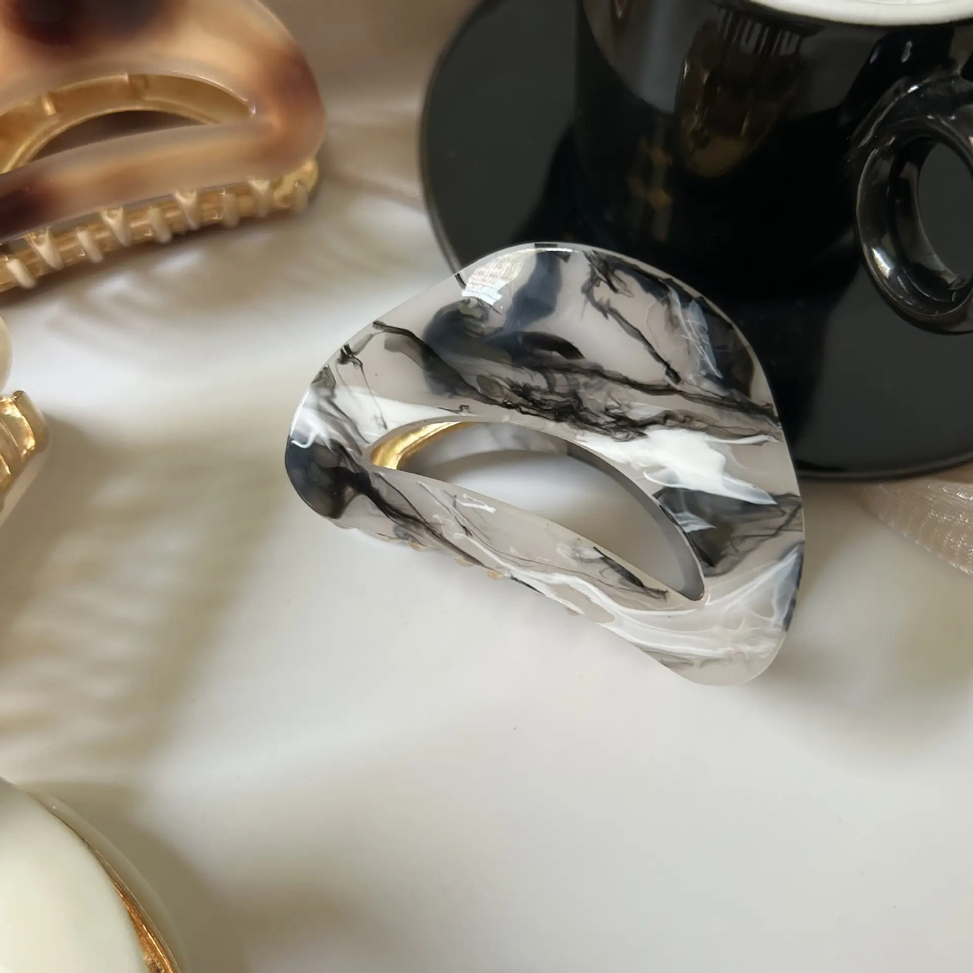 French Acetate Hairpin Retro Hawksbill Color Medium Hair Clip - Image 37
