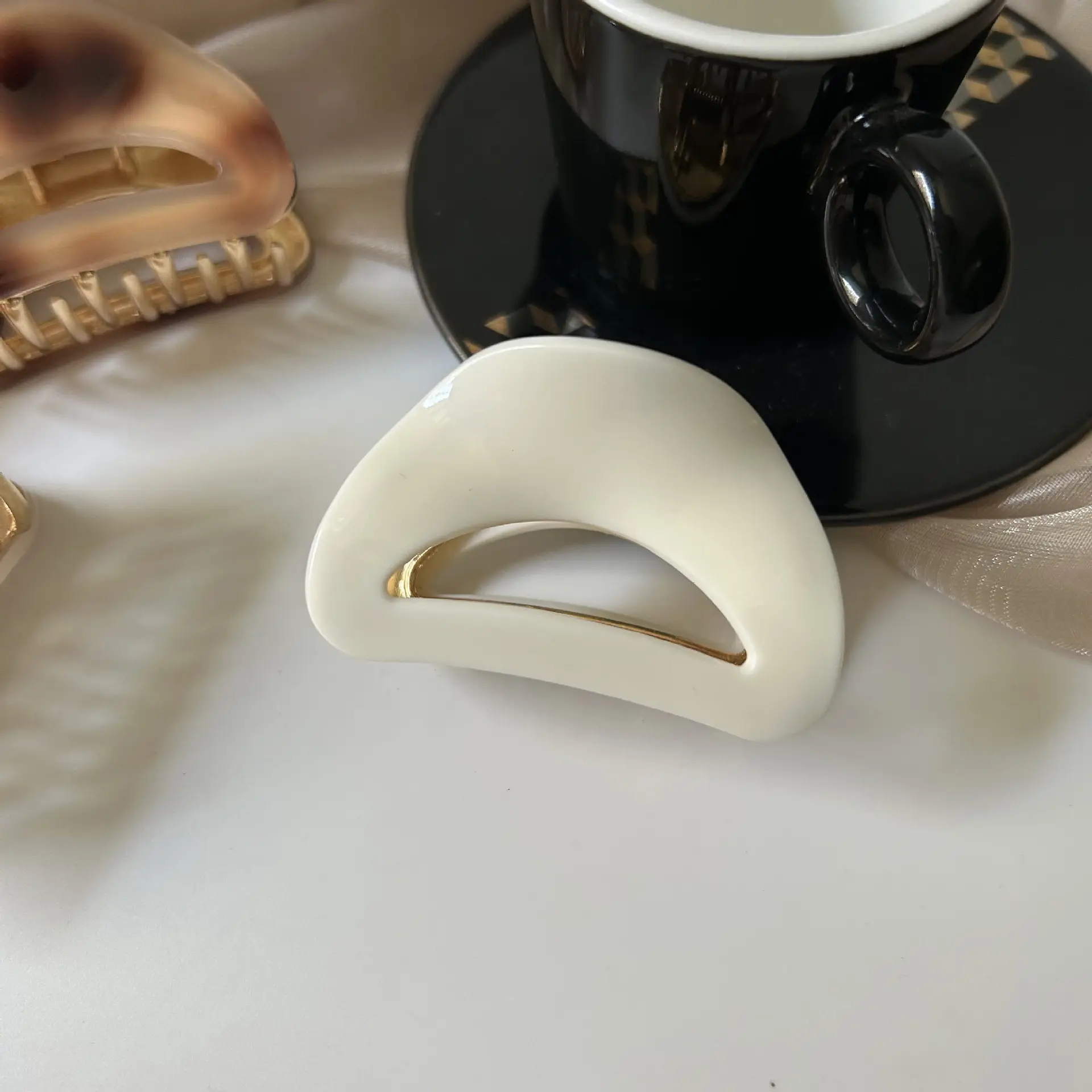 French Acetate Hairpin Retro Hawksbill Color Medium Hair Clip - Image 38