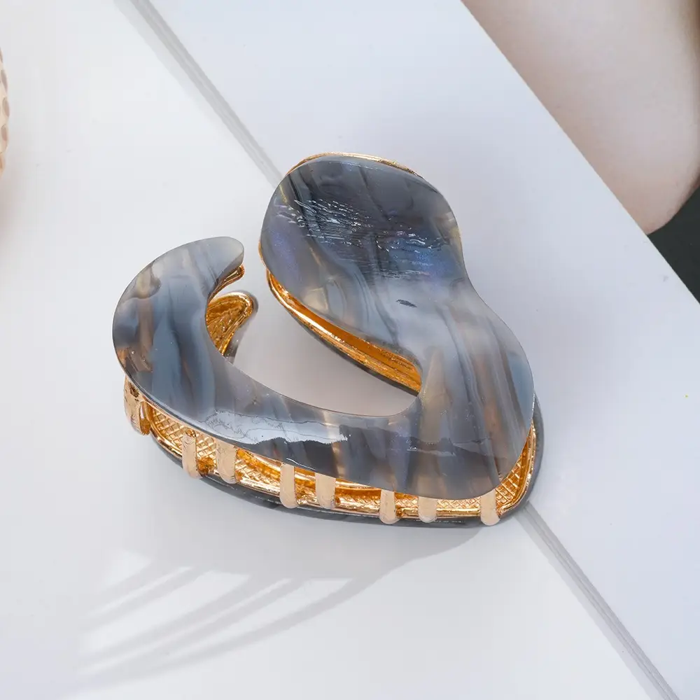 French Acetate Hairpin Retro Hawksbill Color Medium Hair Clip - Image 45