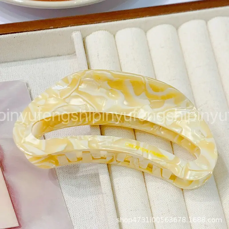 French Acetate Hairpin Retro Hawksbill Color Medium Hair Clip - Image 63