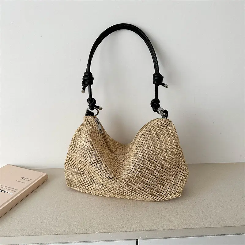 Women's Straw Woven Shoulder Bag Summer 2023 - Image 5