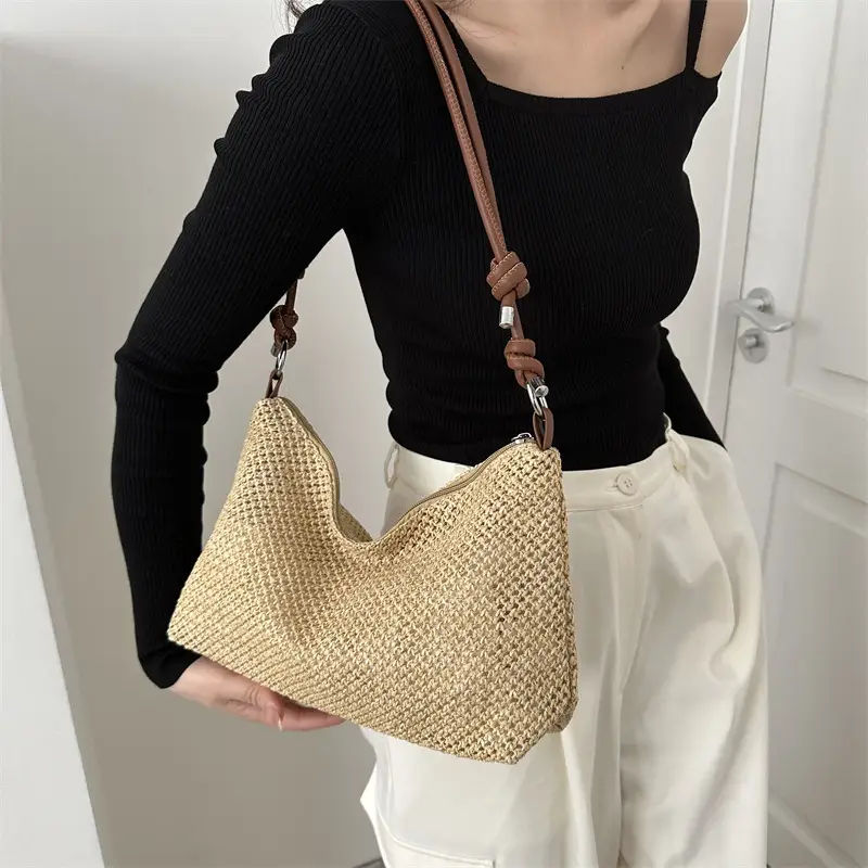Women's Straw Woven Shoulder Bag Summer 2023 - Image 6
