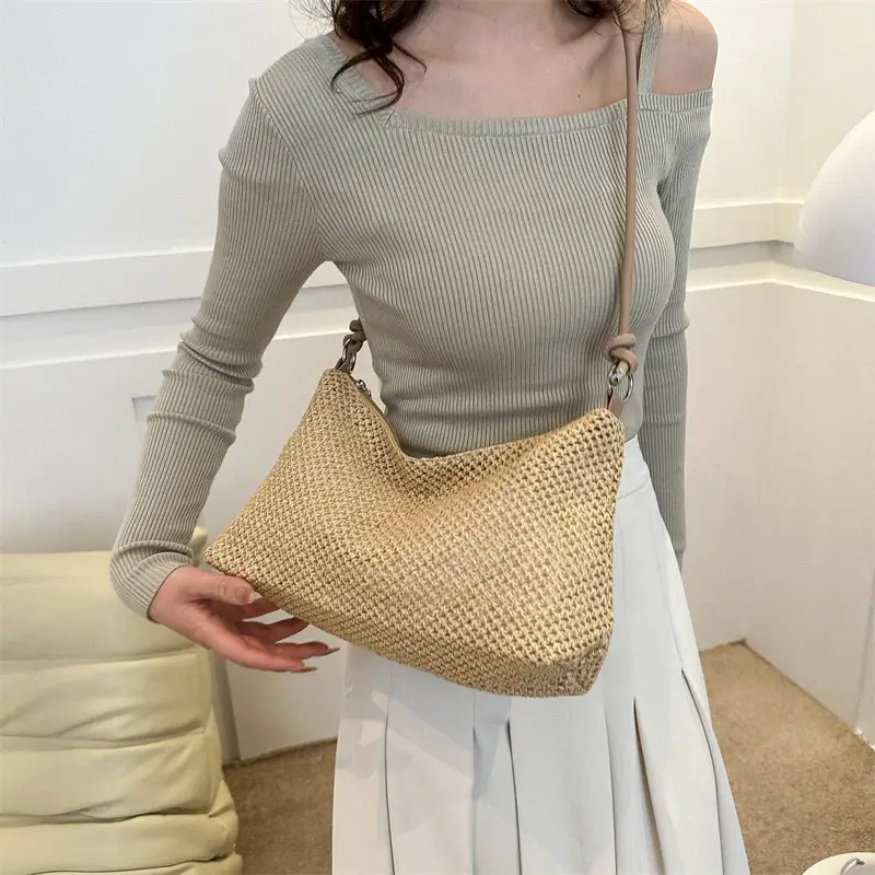 Women's Straw Woven Shoulder Bag Summer 2023 - Image 7