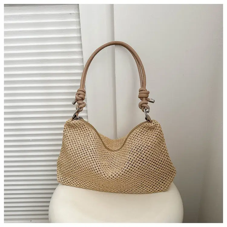 Women's Straw Woven Shoulder Bag Summer 2023 - Image 2