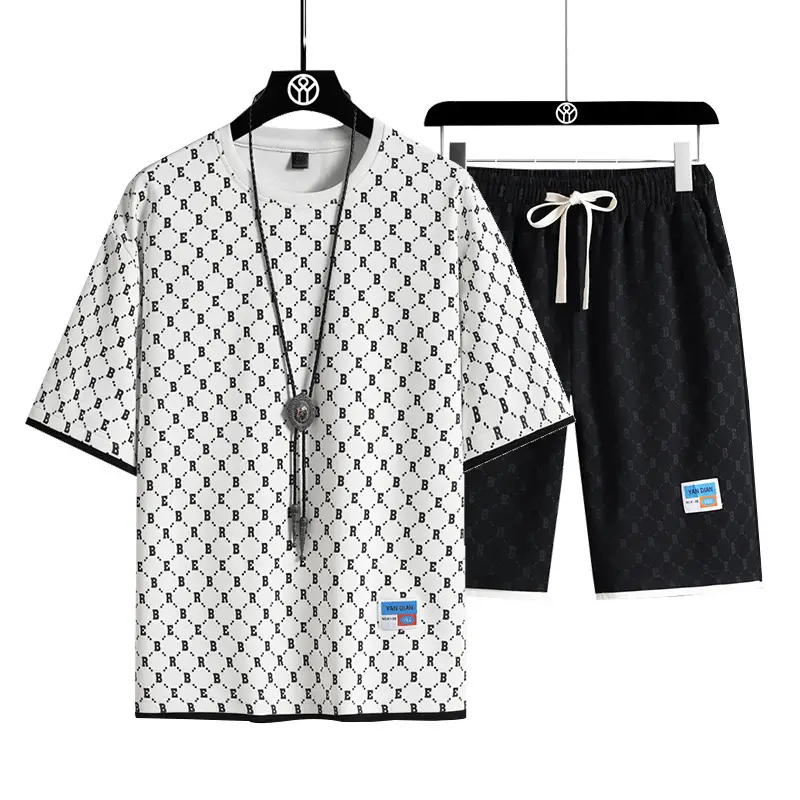 Men's Full Print Casual Suit Gray Bomber Style - Image 11