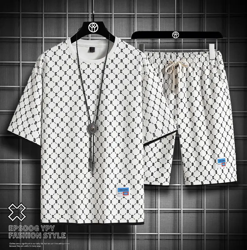 Men's Full Print Casual Suit Gray Bomber Style — feature 11