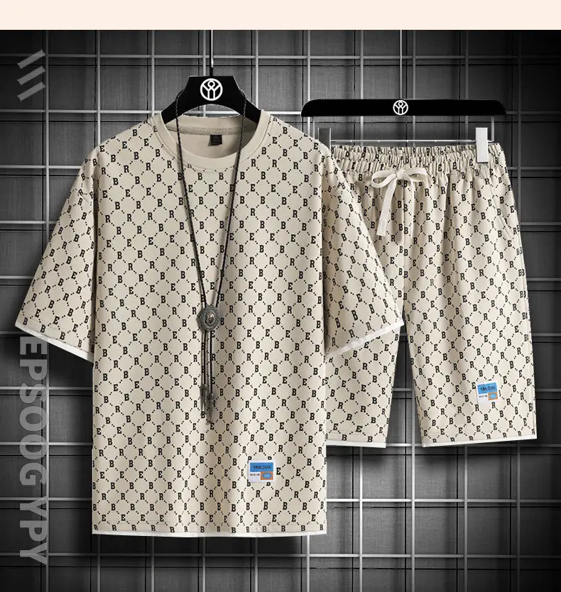 Men's Full Print Casual Suit Gray Bomber Style — feature 13