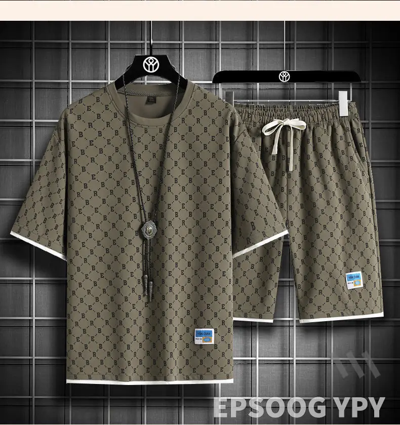 Men's Full Print Casual Suit Gray Bomber Style — feature 14