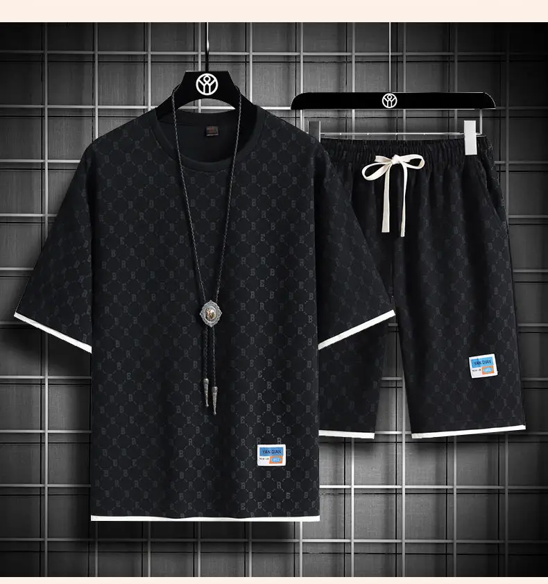 Men's Full Print Casual Suit Gray Bomber Style — feature 16