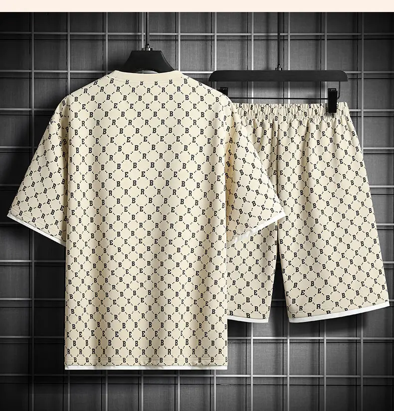 Men's Full Print Casual Suit Gray Bomber Style — feature 17