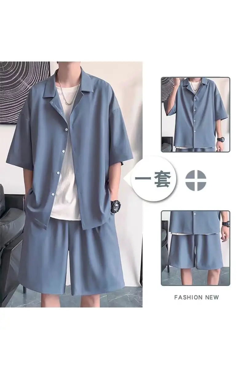 Men Black Casual Half Sleeve Shirt & Shorts Set — feature 15
