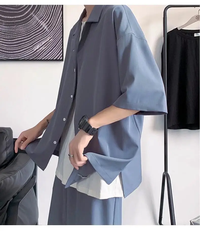 Men Black Casual Half Sleeve Shirt & Shorts Set — feature 7