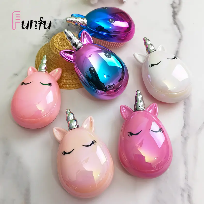 Cute Unicorn Hair Comb for Girls Pink White - Image 8