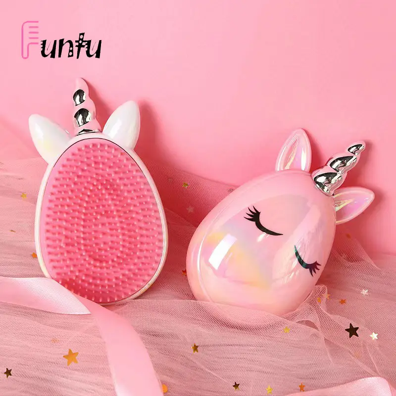 Cute Unicorn Hair Comb for Girls Pink White - Image 10