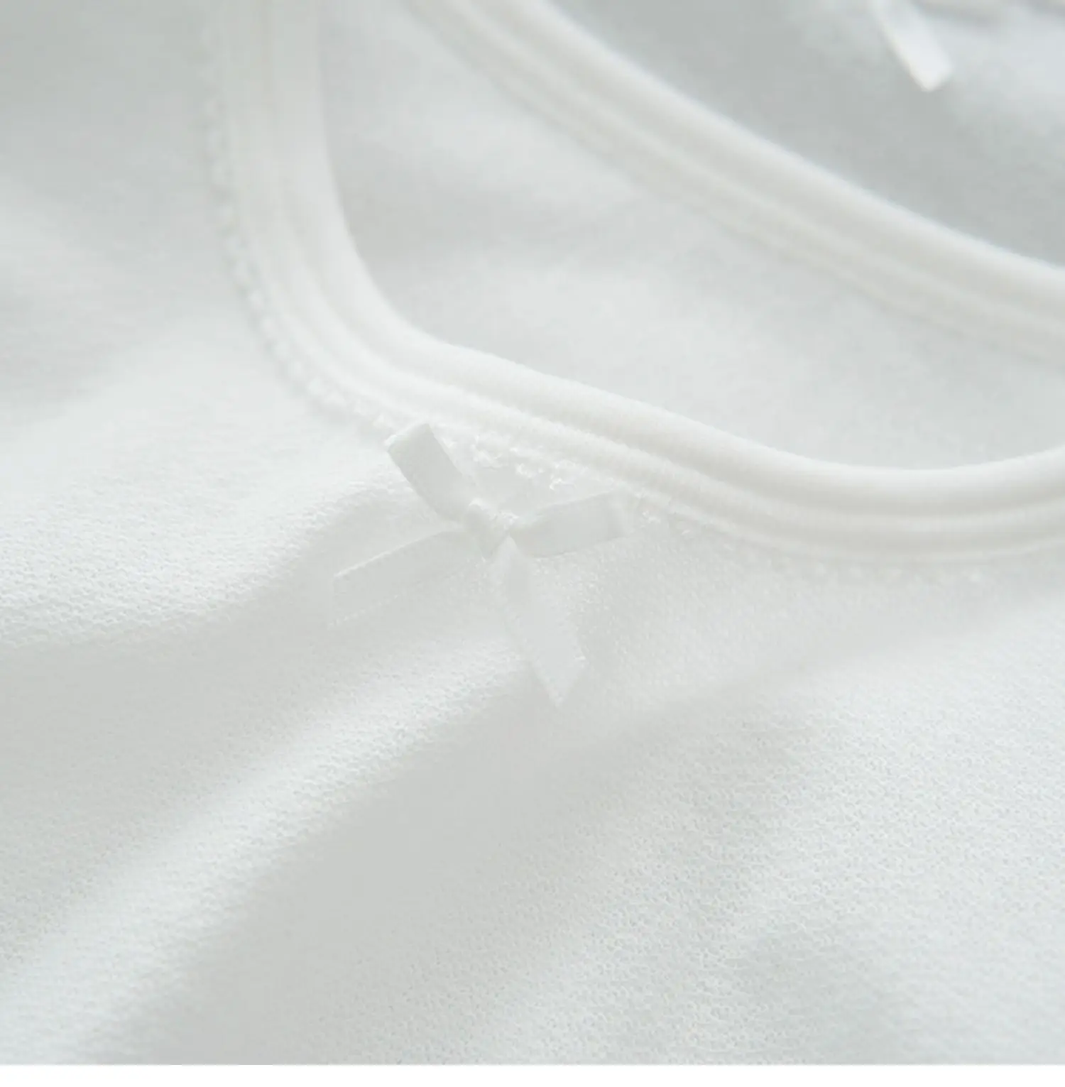 White Cotton Two-Piece Tank Top Set Large — feature 13