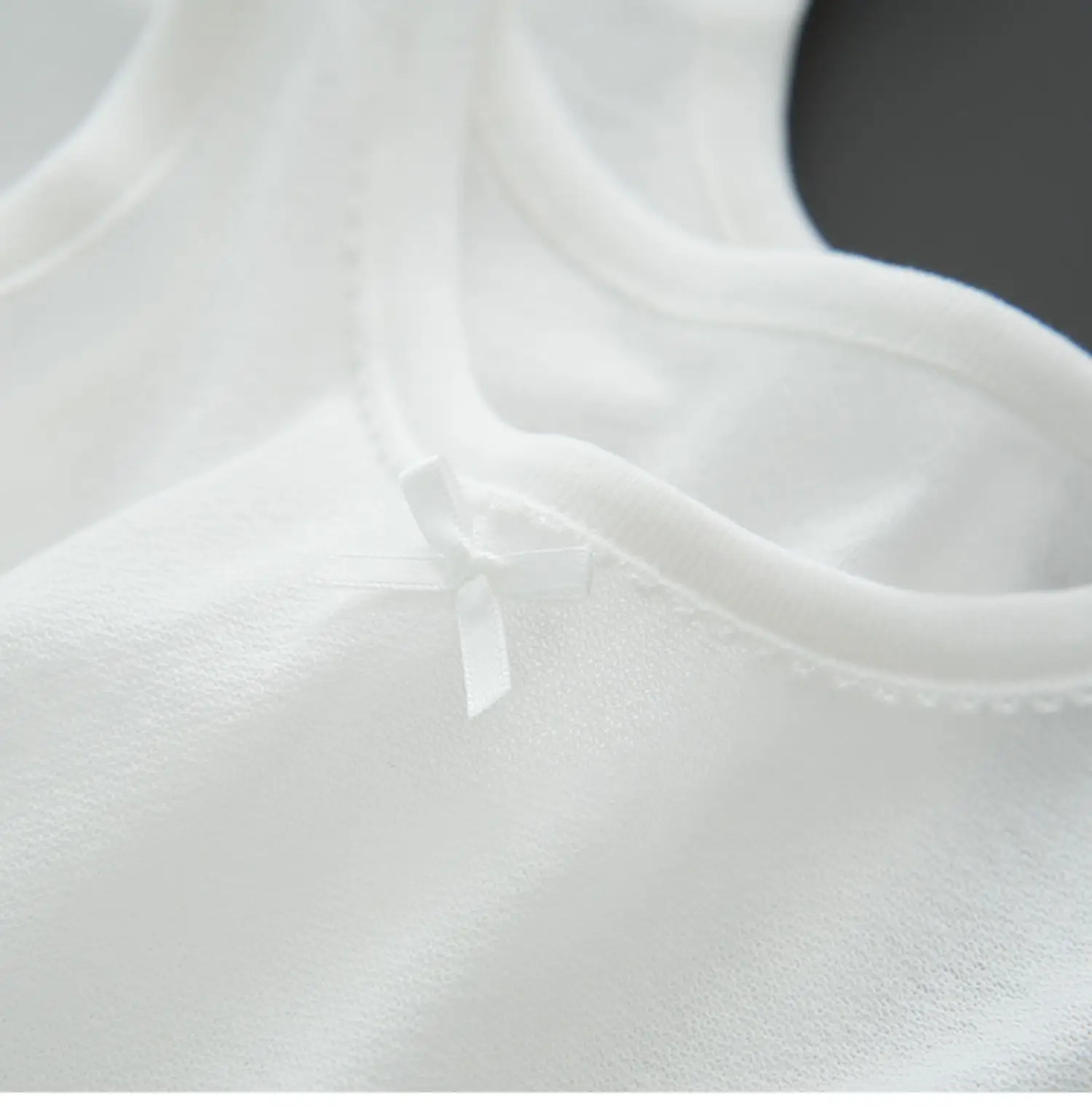 White Cotton Two-Piece Tank Top Set Large — feature 21