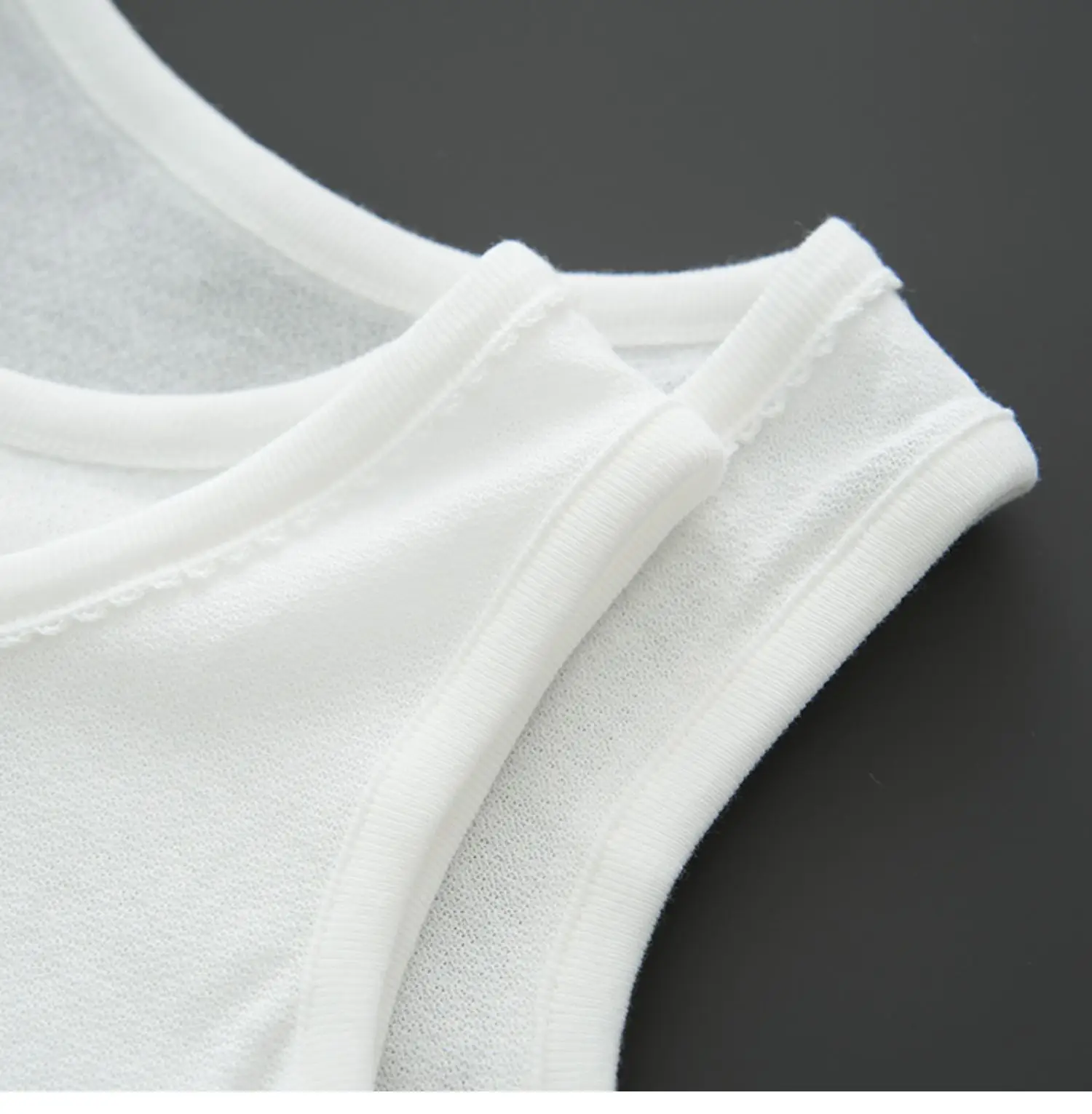 White Cotton Two-Piece Tank Top Set Large — feature 22