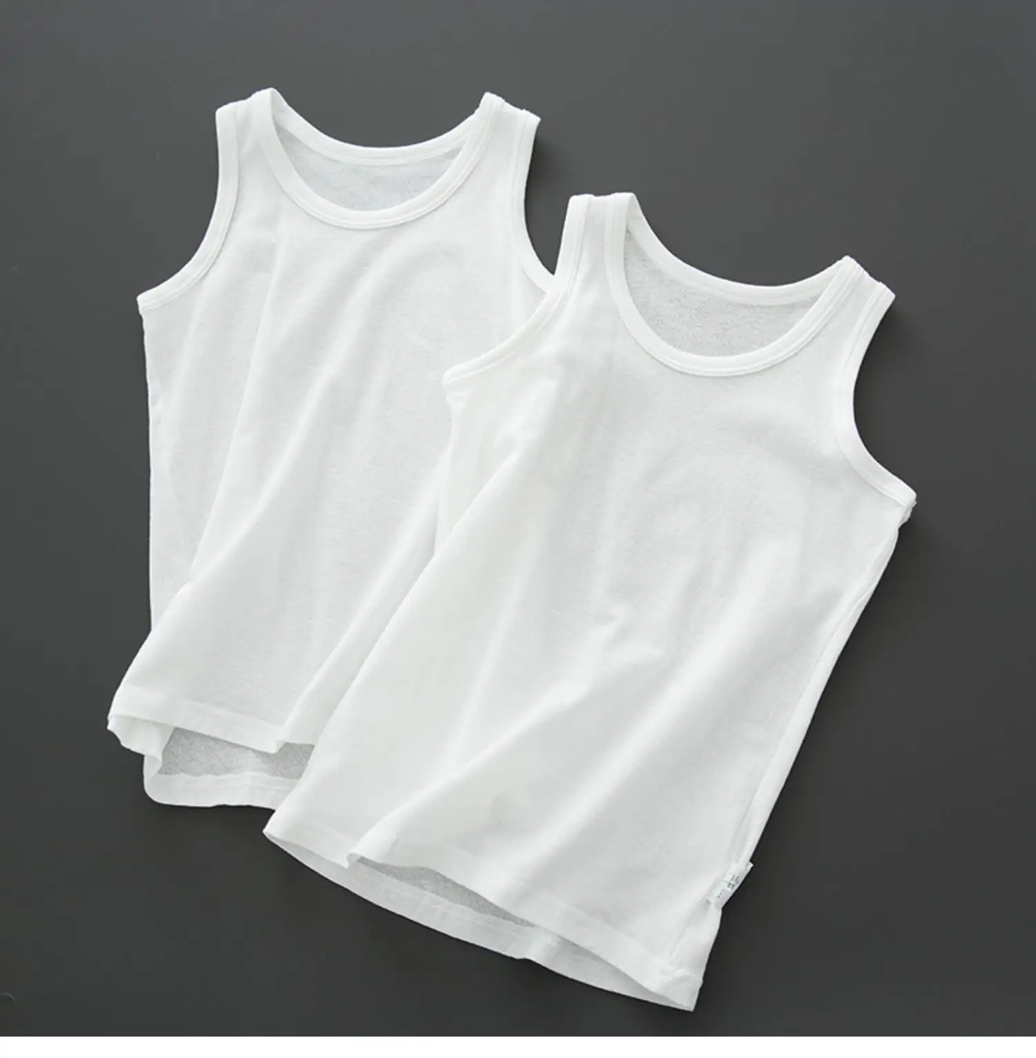 White Cotton Two-Piece Tank Top Set Large — feature 29