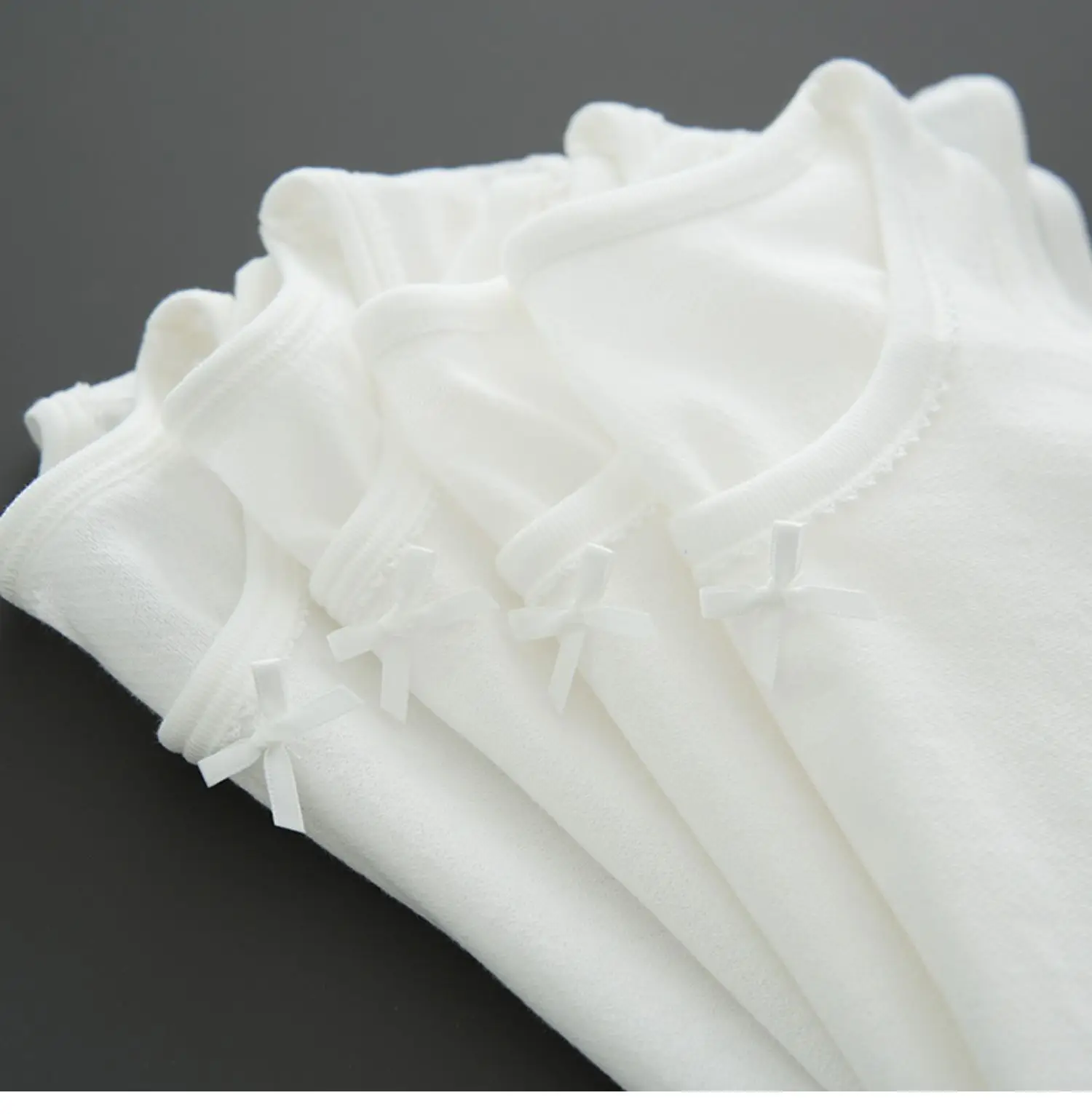 White Cotton Two-Piece Tank Top Set Large — feature 8