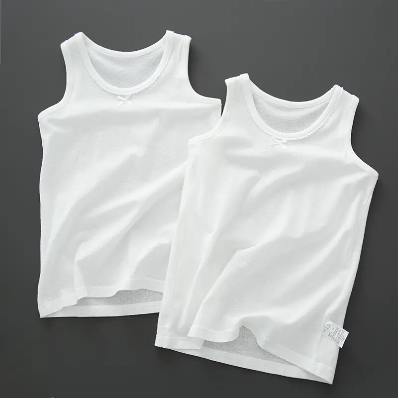 White Cotton Two-Piece Tank Top Set Large - Image 2