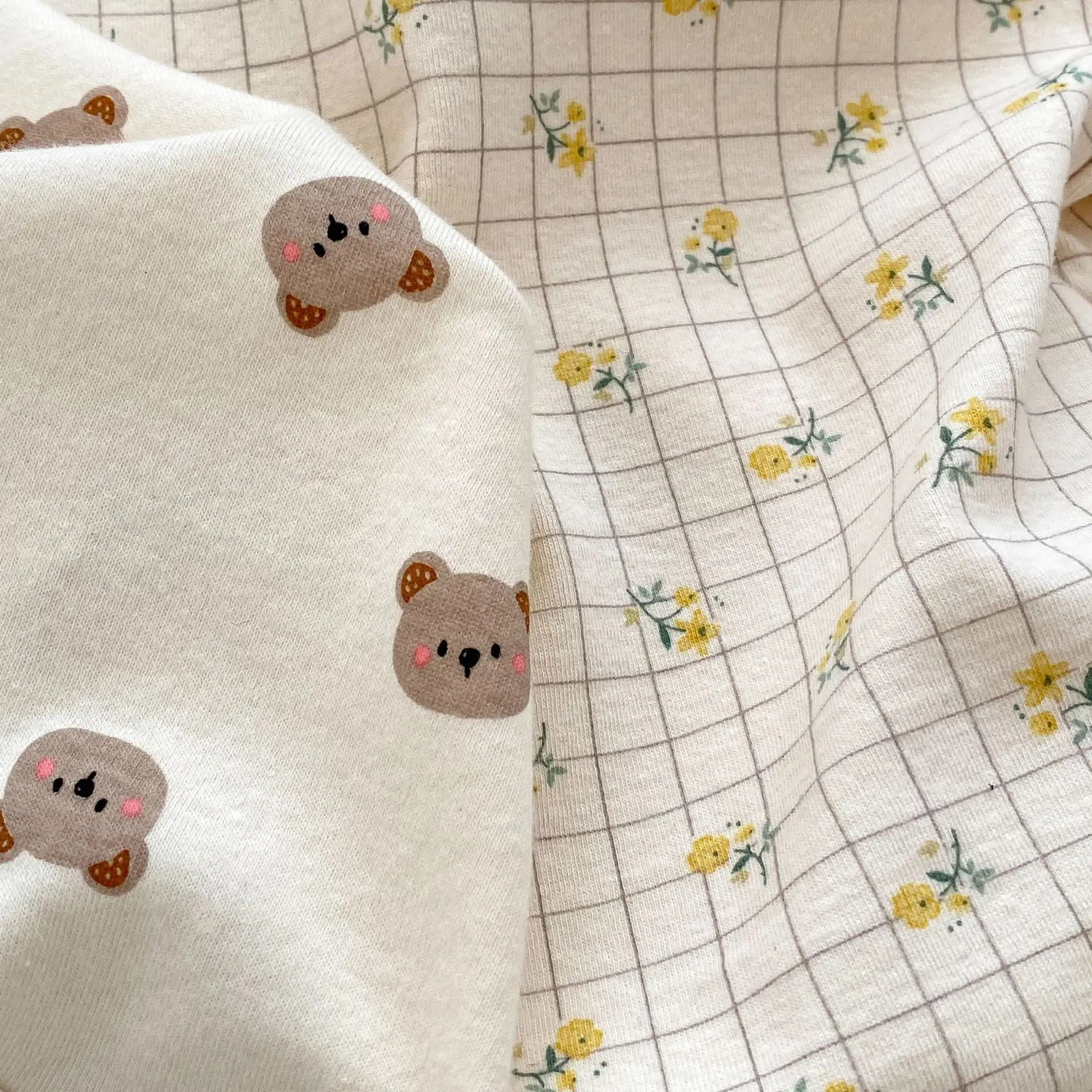 Baby Sleeveless Outfit Bear Floral Harem Set - Image 5