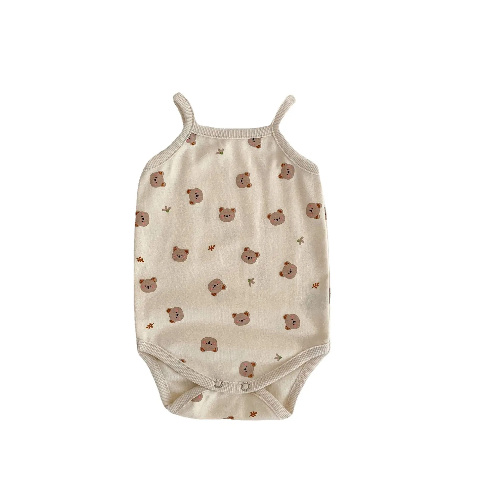 Baby Sleeveless Outfit Bear Floral Harem Set - Image 7